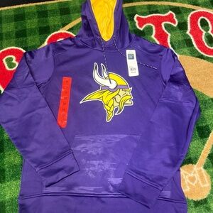Minnesota Vikings Purple NFL Team Therma Hoodie Jacket Size Men's M